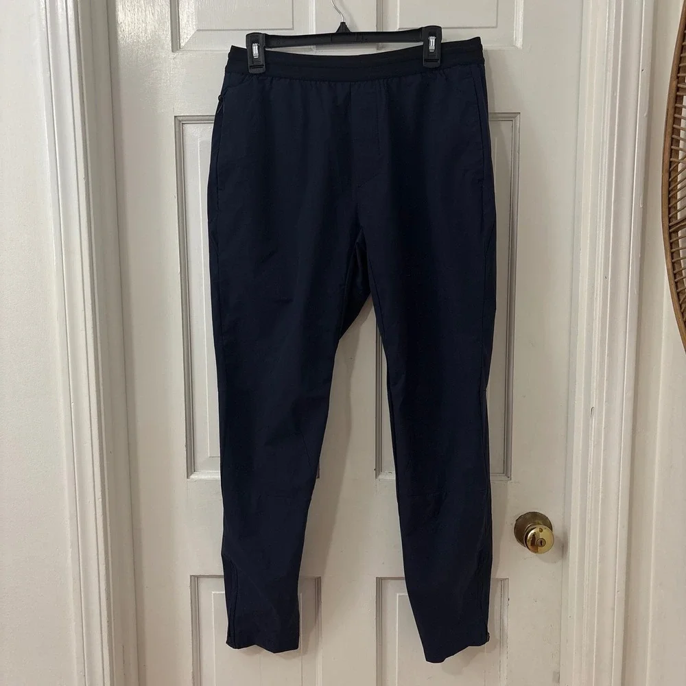Banana Republic BR Sport Motion Tec Hybrid Pants Mens M Ankle Zip Athletic